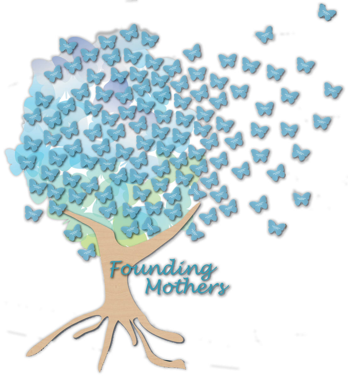 Graphic of butterflies