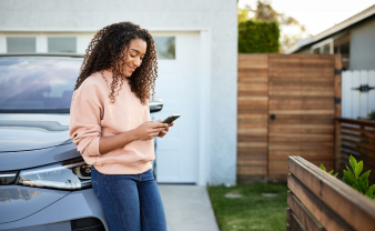 Person refinancing their car online