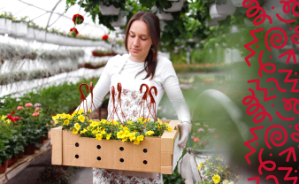 Young person working a summer job