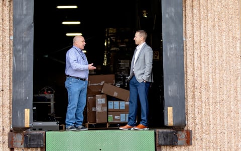 CDR Global CEO, Robert Brown and Bank of Oklahoma relationship manager, Jon Bartel.