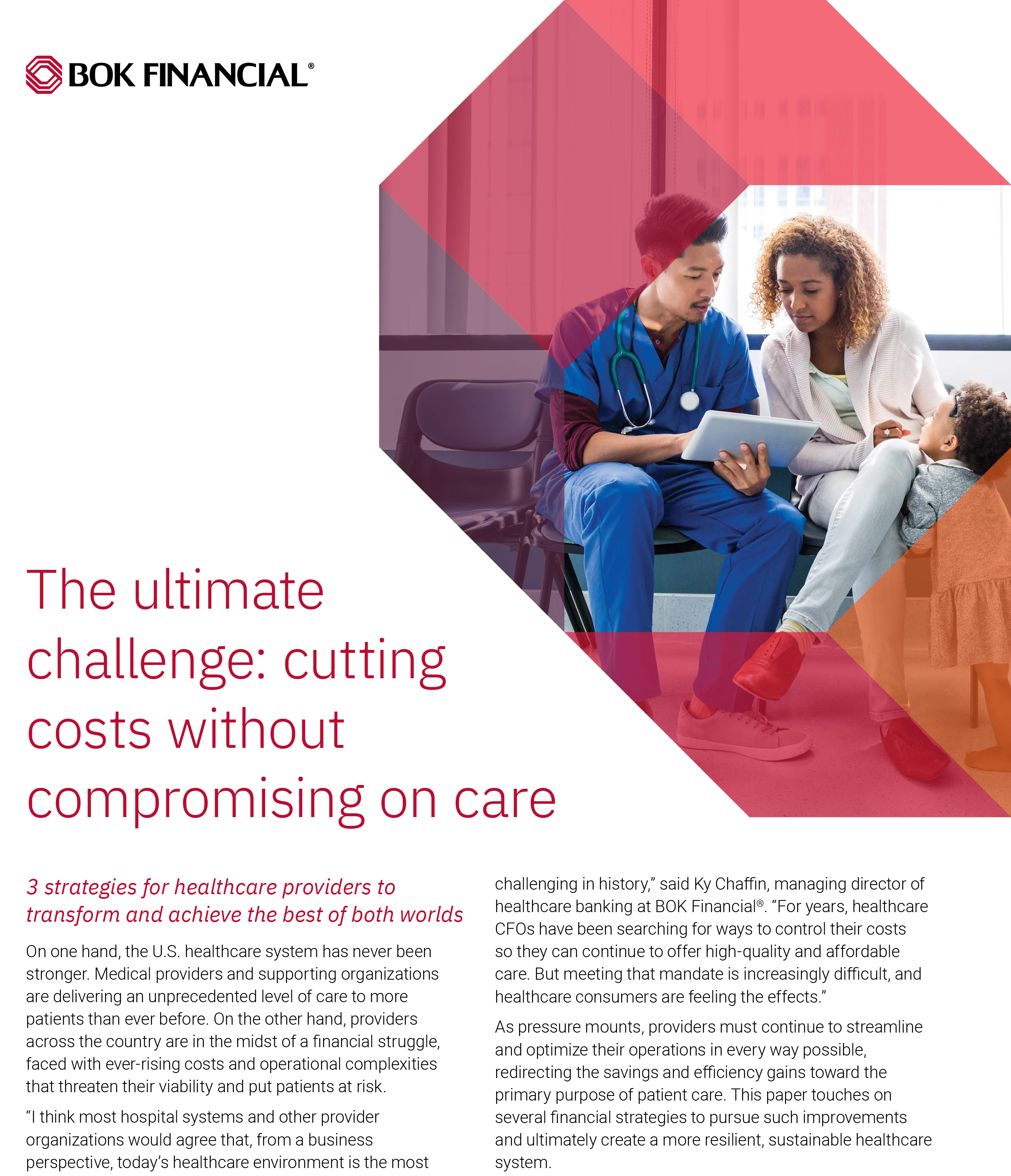 Cutting costs without compromising on care white paper front cover