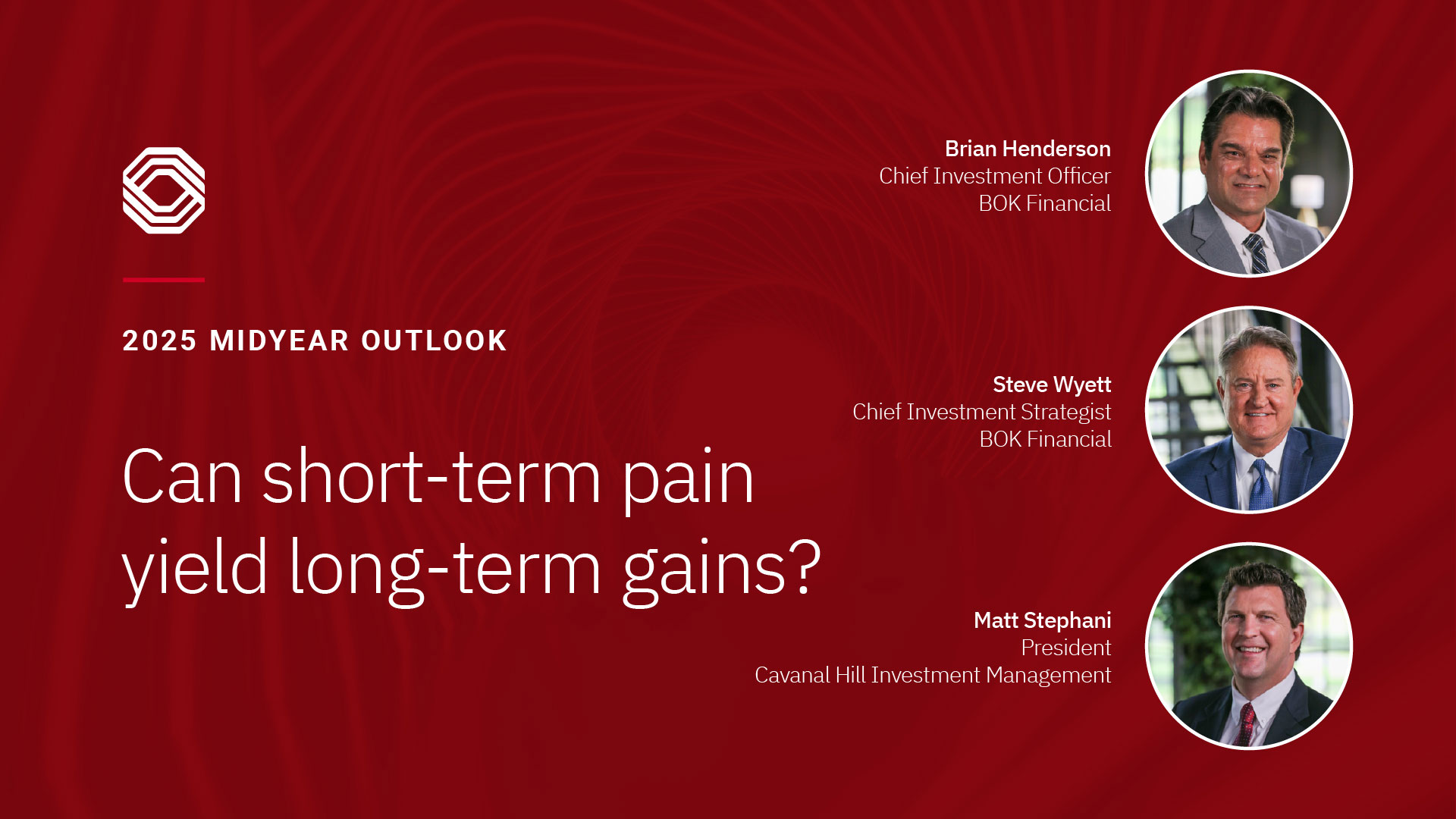 Promo graphic for "Can short-term pain yield long-term gains?" webinar