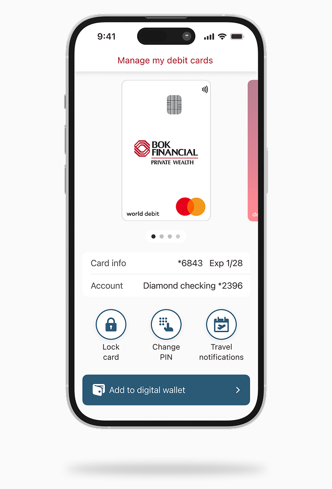 BOK Financial World Debit Mastercard