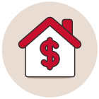 White house with dollar sign 