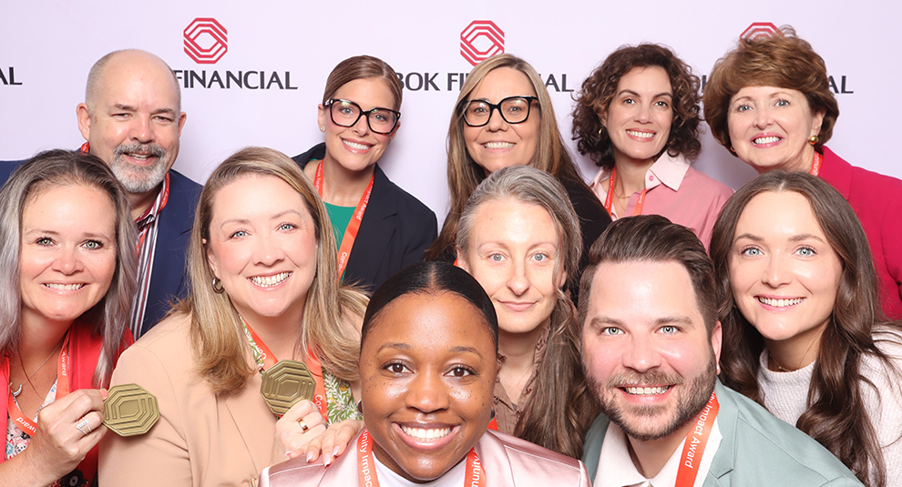 A group shot of BOKF employees during National Volunteer Month.  