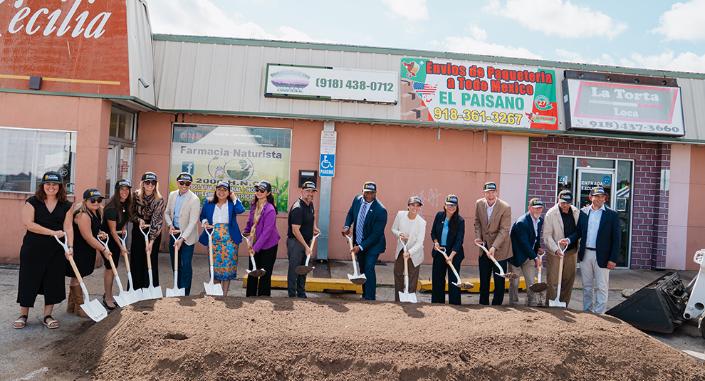 Bank of Oklahoma donated and celebrated as they broke ground for Eastside Rise, an emerging nonprofit at Tulsa Community Foundation.