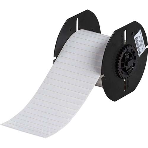A roll of Brady heat resistant white polyimide labels for B33 printers.