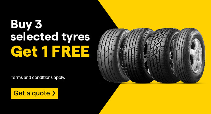 Tyre Sale Buy 3 get 1 Free