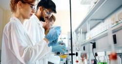 Researchers working in a lab