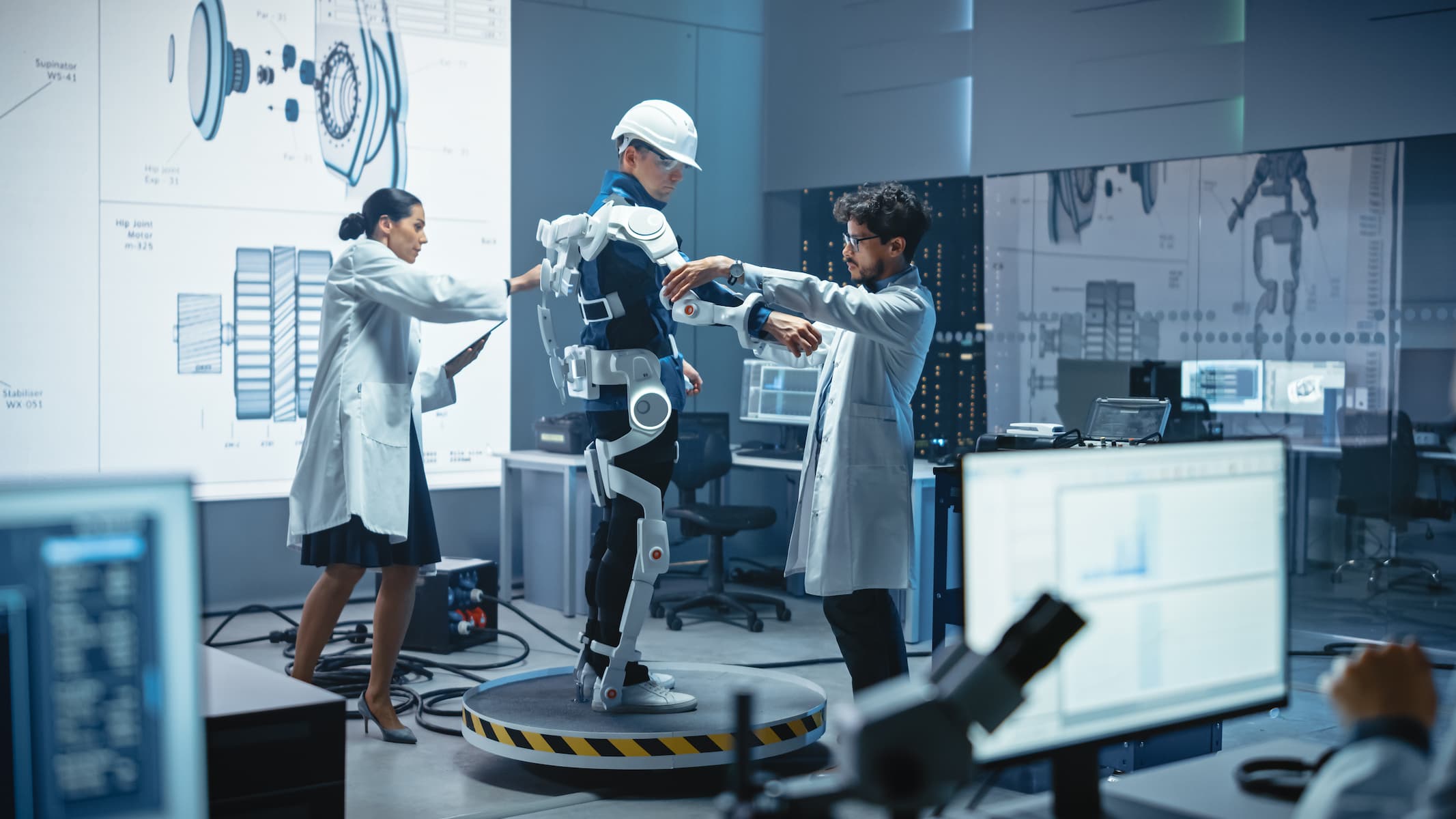 Medical Robotics Technicians working on medical solution