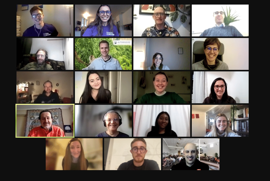 Ethical Intelligence team on virtual meeting