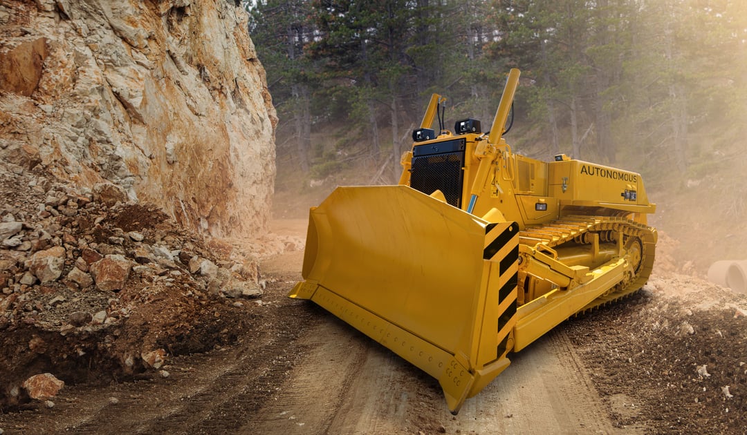 Autonomous mining vehicle breaks ground at a site