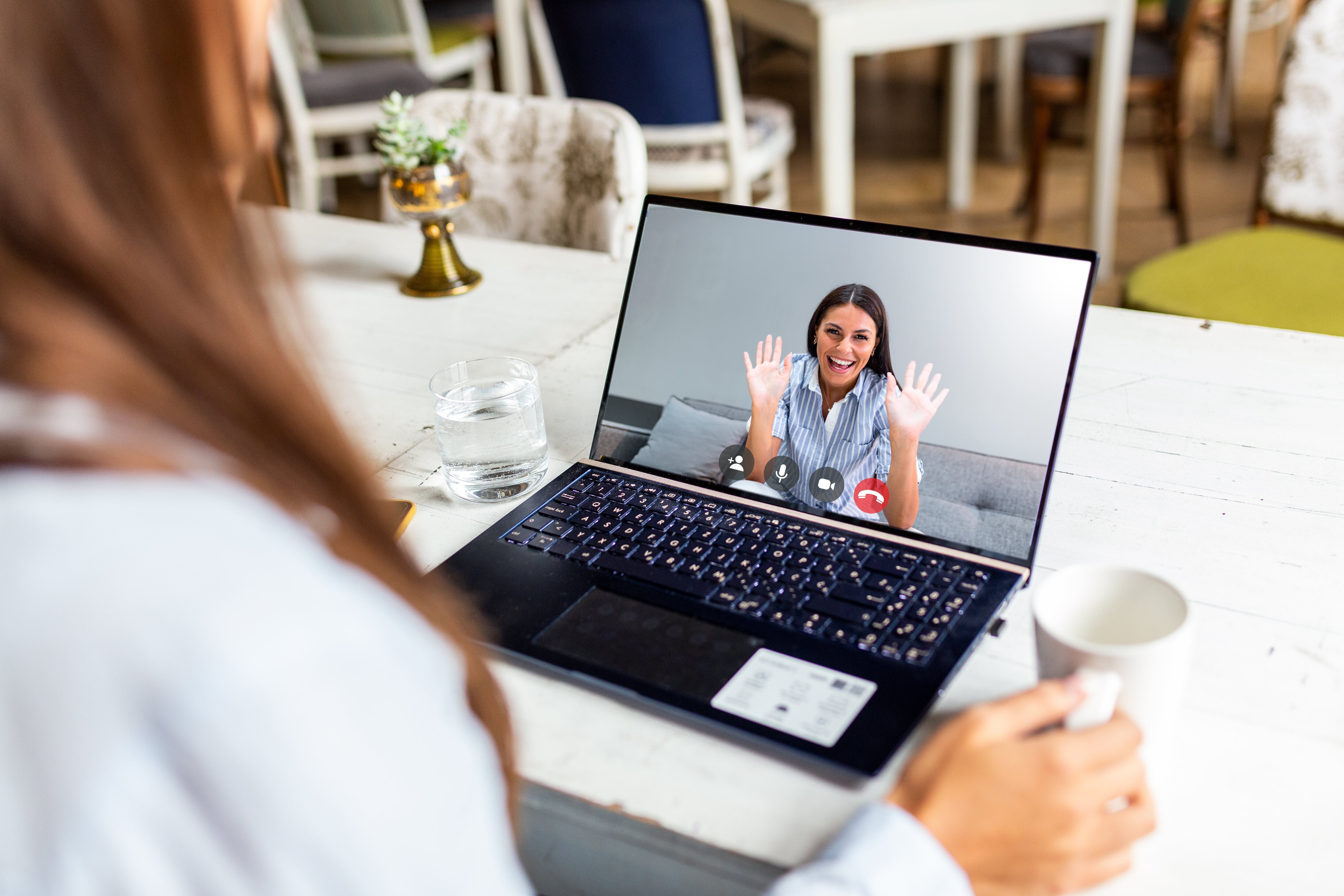 Women on video call