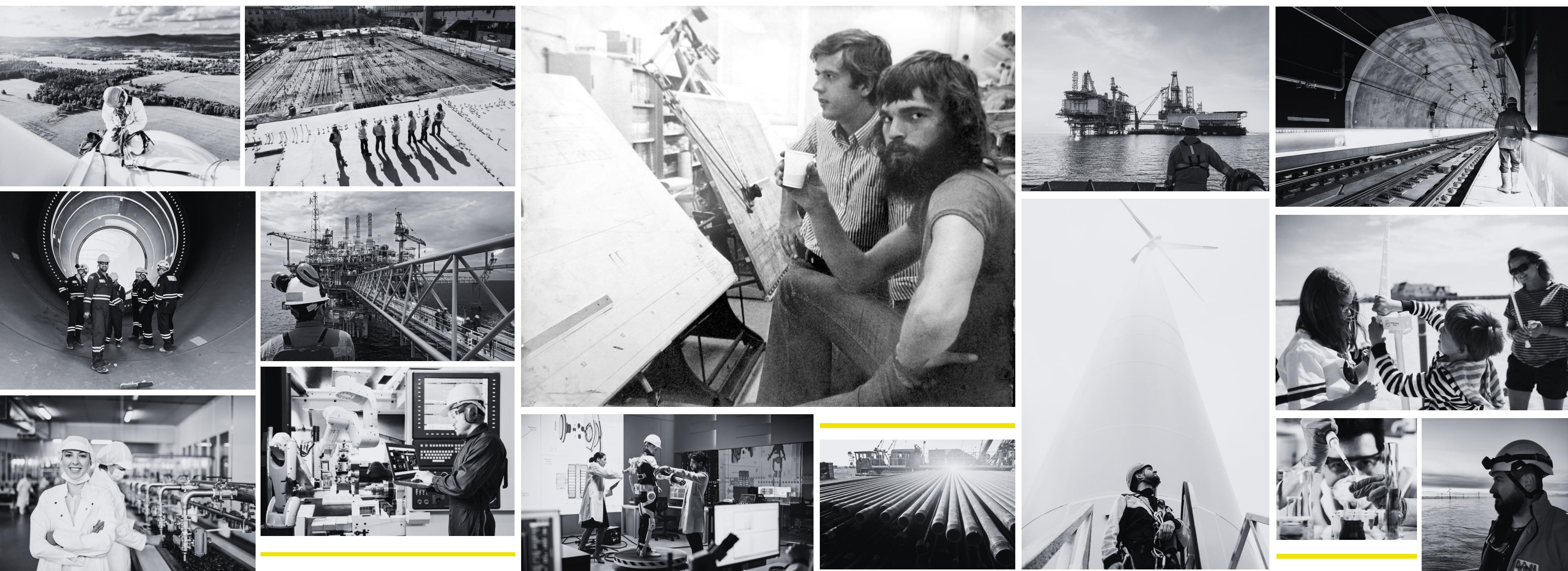 Collage of Brunel over the years