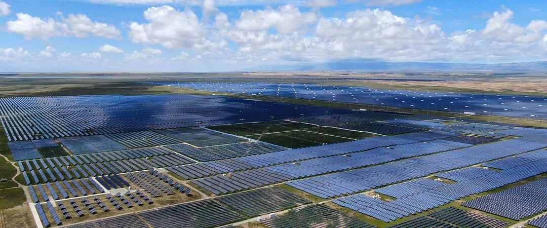 Gonghe photovoltaic power station in Qinghai, China