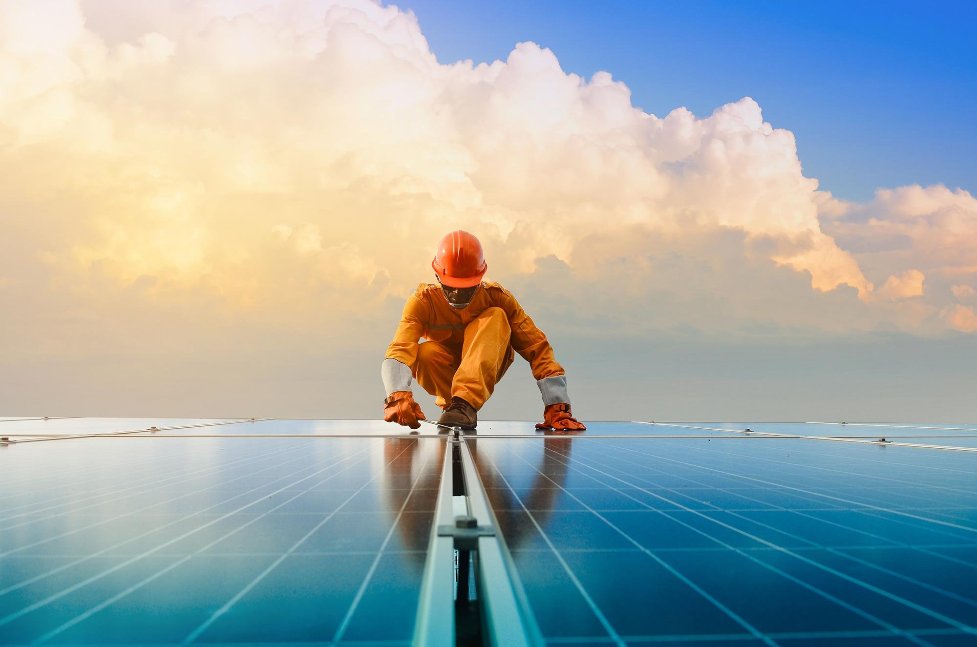 Solar power worker