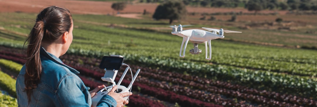 Drone used in agriculture farming mapping technology