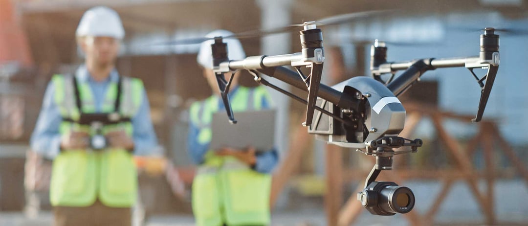 Drone technology in construction site surveying