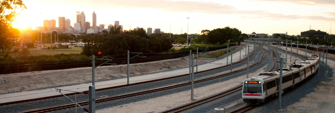 Commuter trains in Perth Australia has environmental benefits