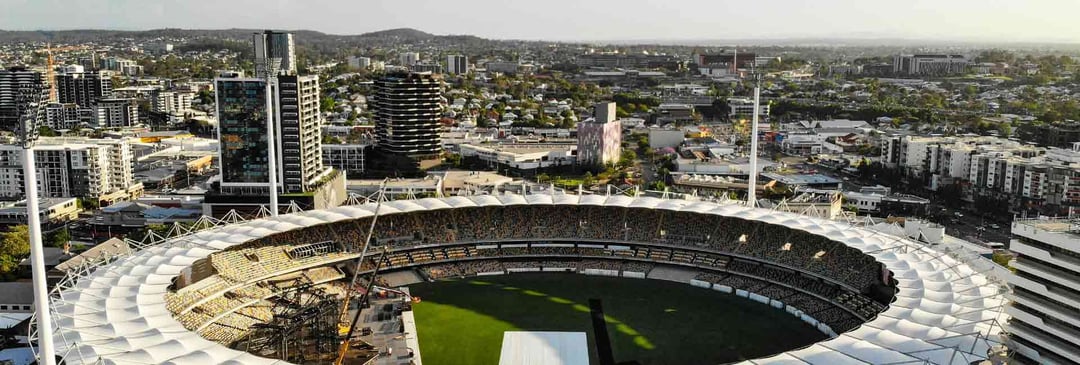 Brisbane Gabba stadium skyline 