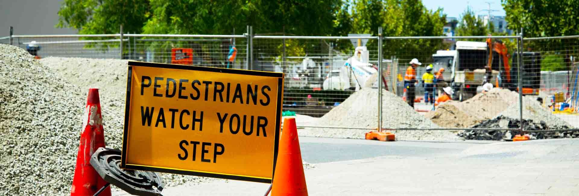 Brisbane construction workers digging road