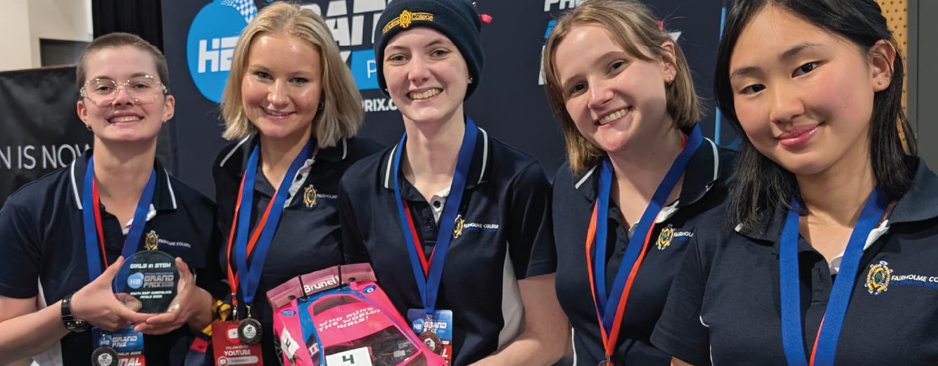 Fairholme College H2Fxlcon girls in STEM team