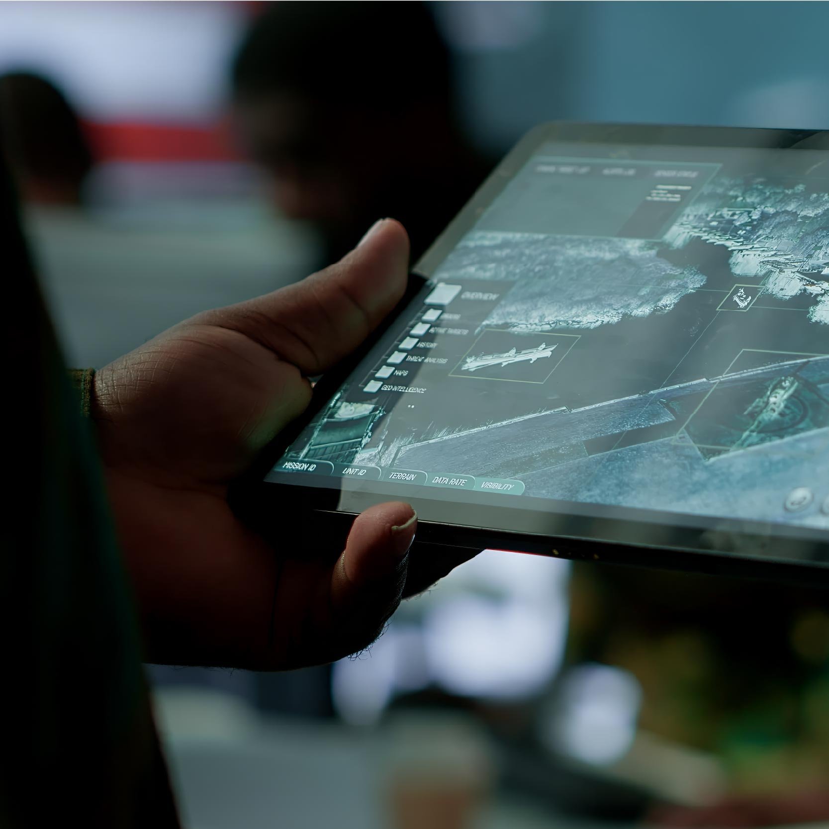 military software on tablet monitoring security