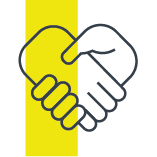 recruitment process outsourcing brunel service onboarding hand shaking icon