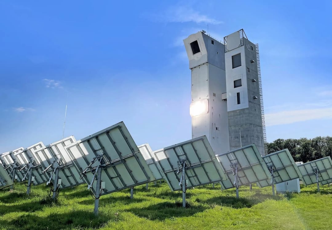 Two solar towers