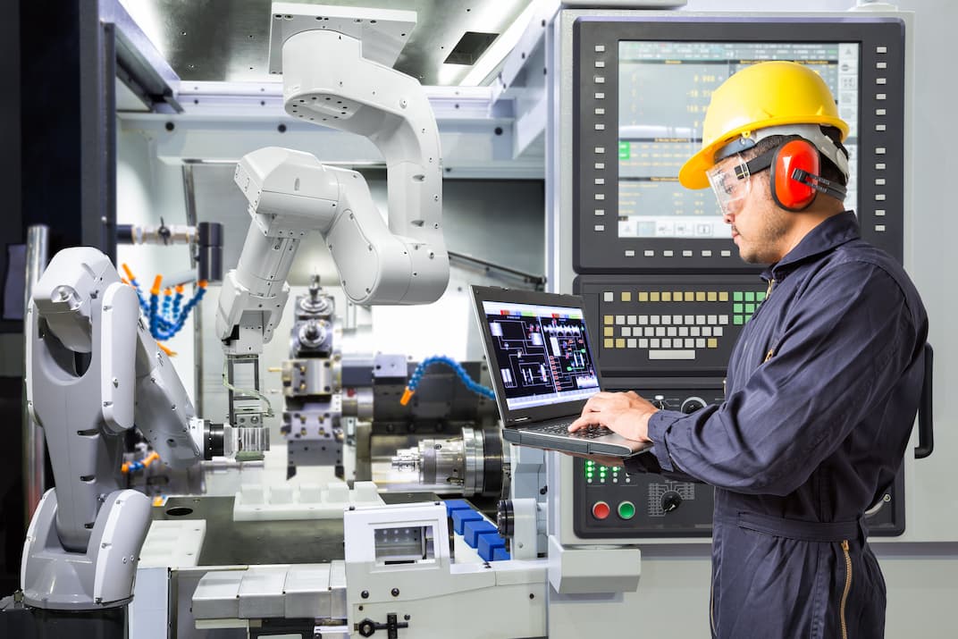 Automation engineer at work