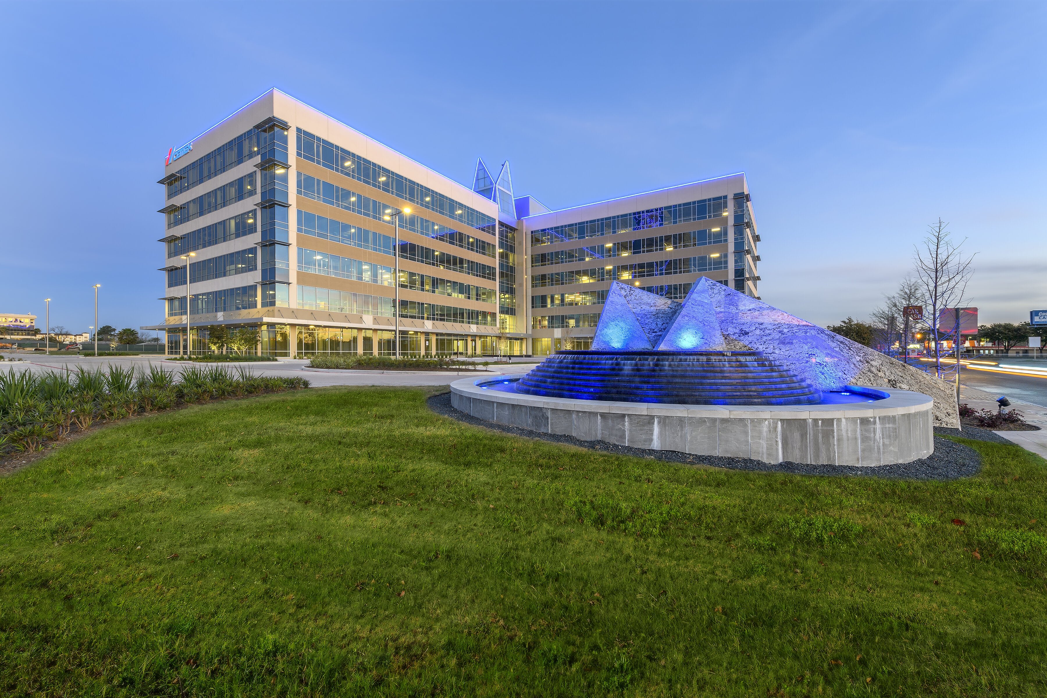 6-story modern office building in Houston, Texas where Brunel is located.