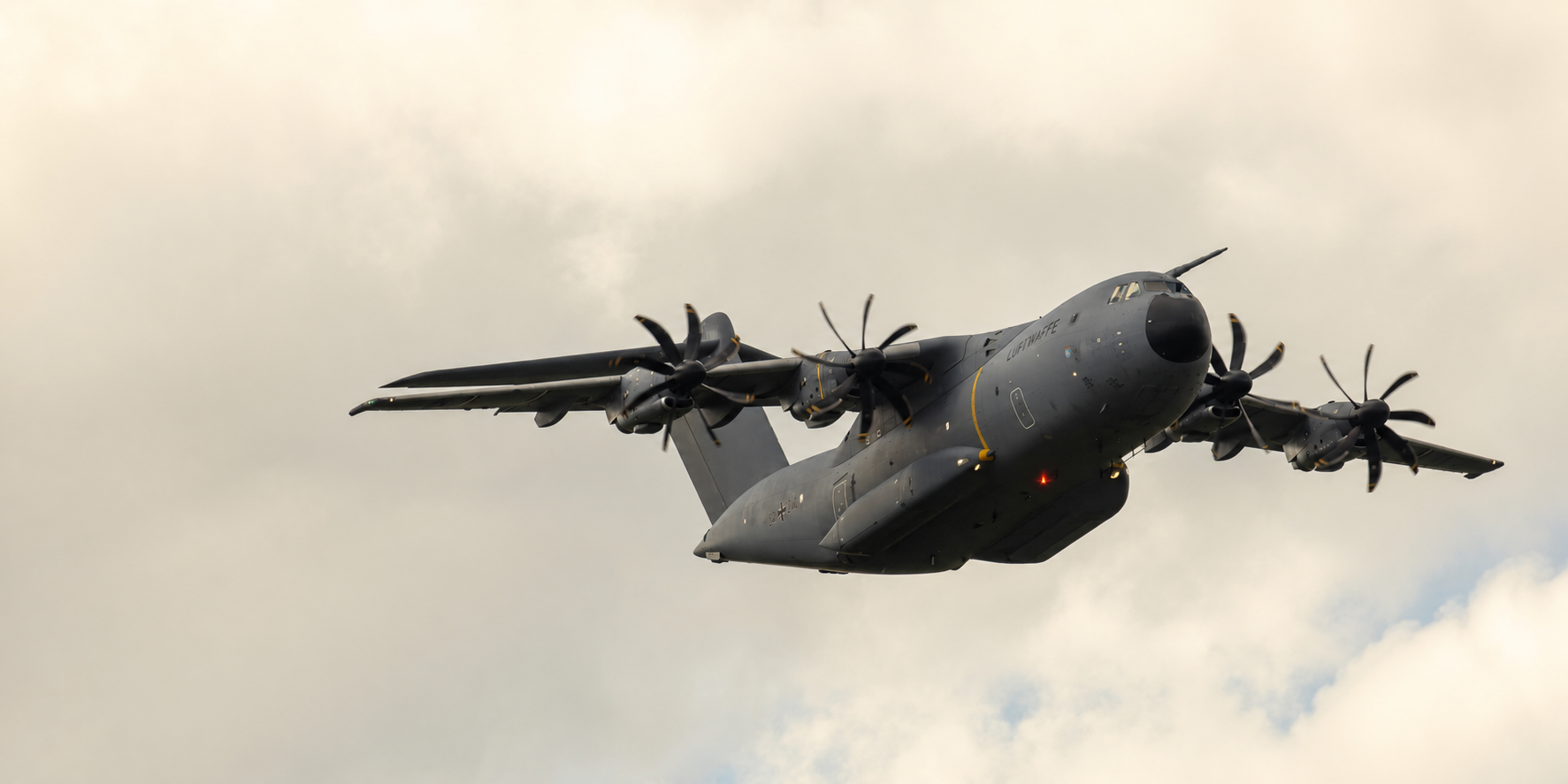 A large aircraft in ascent