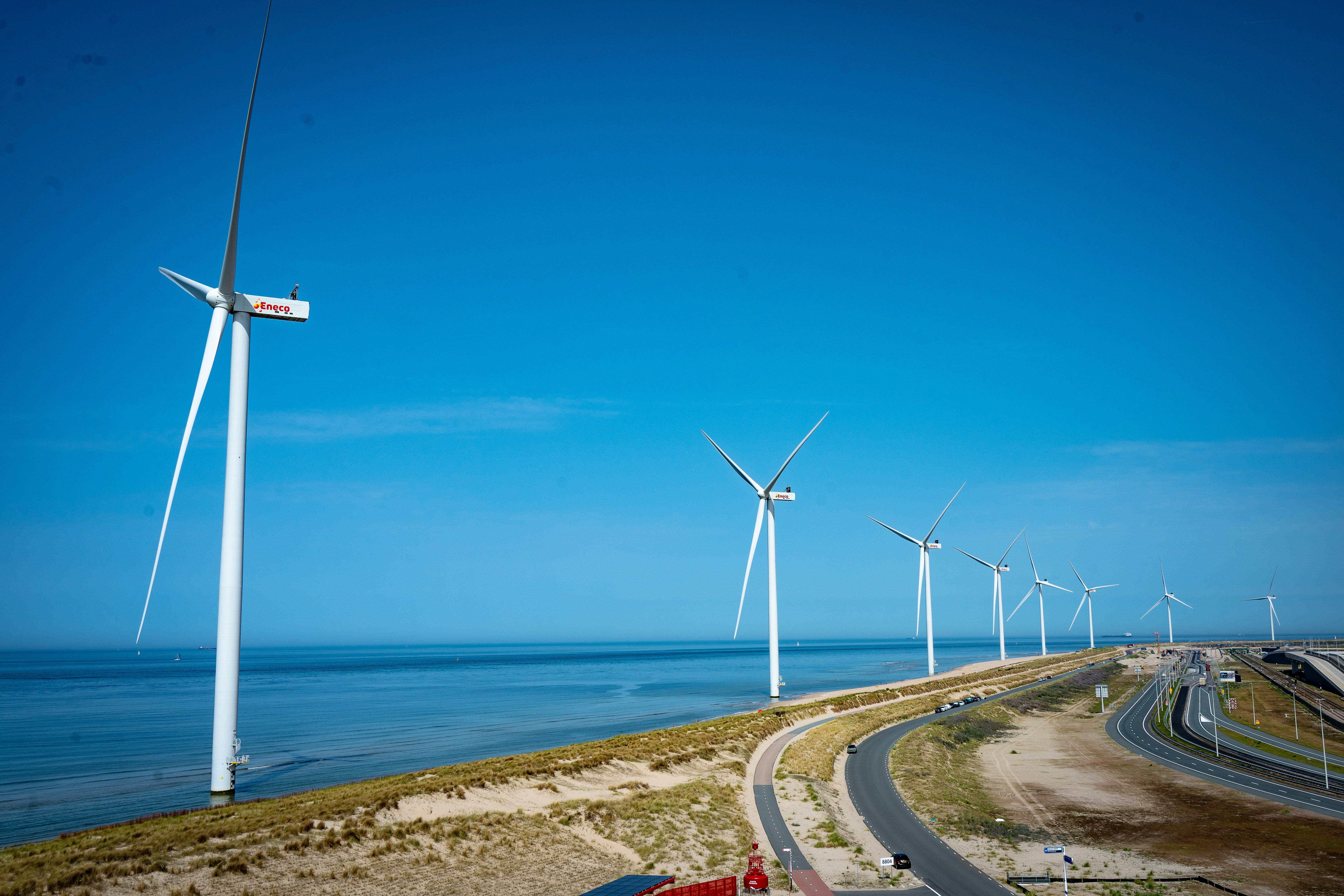Offshore wind turbines supporting renewable energy generation and grid infrastructure
