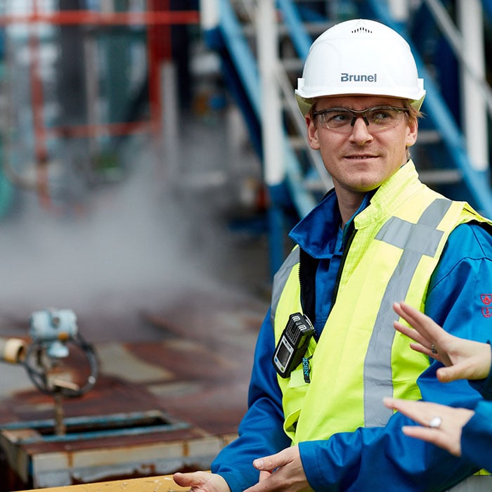 Brunel expert conducting site inspection