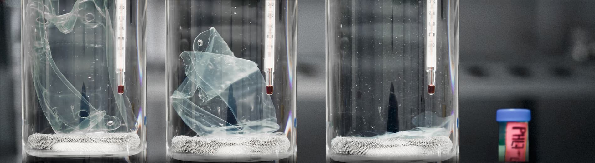Plastik, das Stück für Stück zersetzt wird