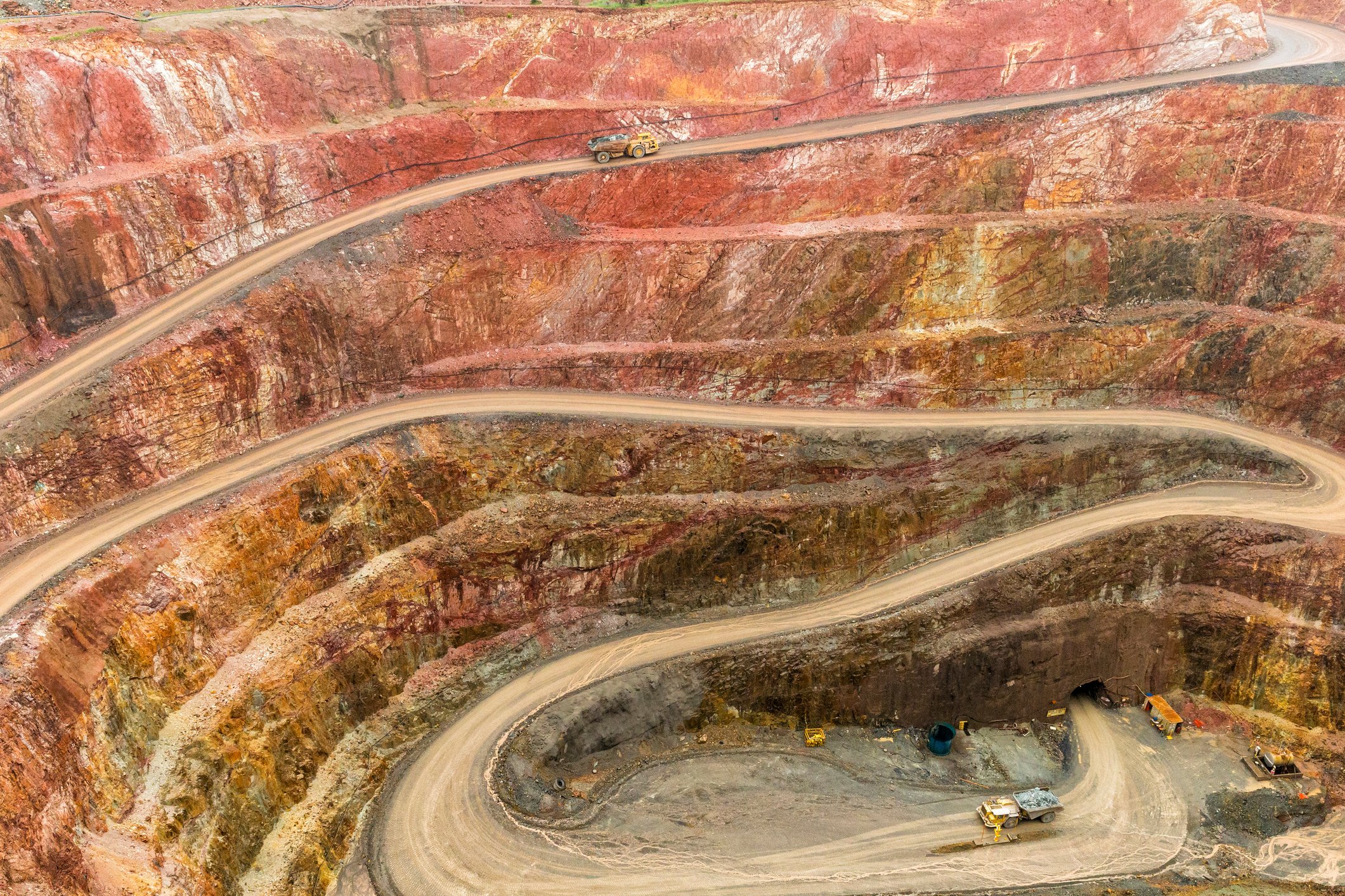 Gold mine in aerial view. Brunel's mining recruitment support operations like the one pictured here.