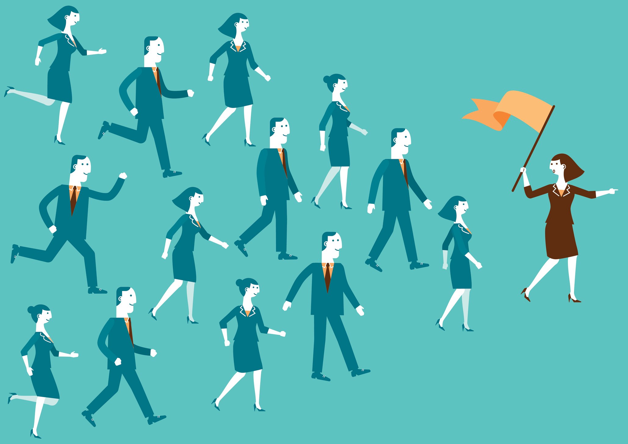 Illustration depicting the concept of attracting and hiring top talent