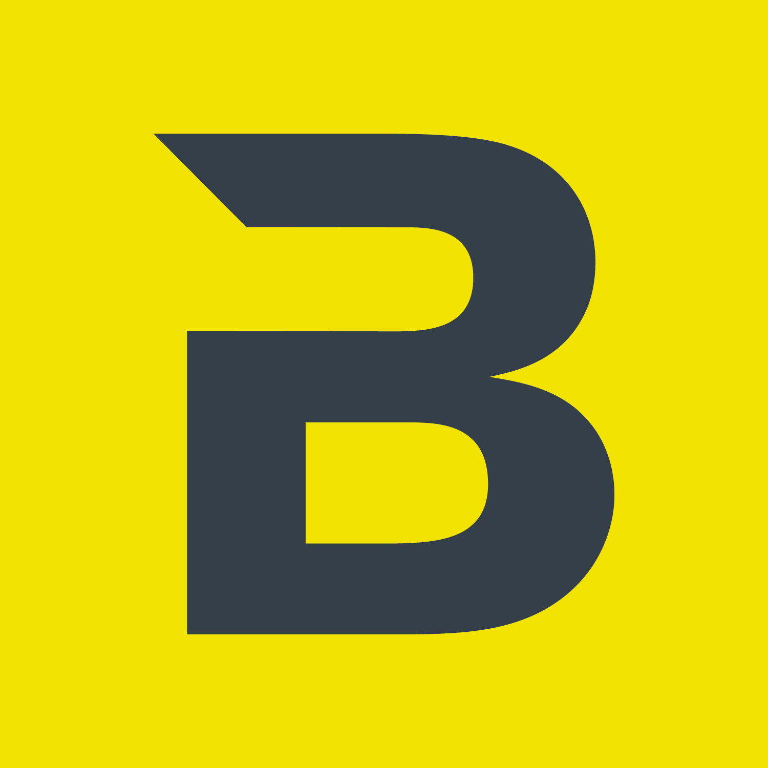 B Logo with Yellow