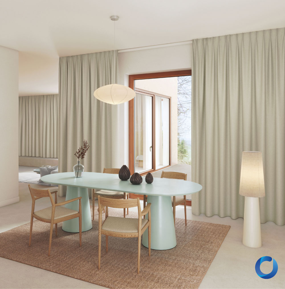 Modern European blackout curtains for cozy minimalist interiors. Grove Collection