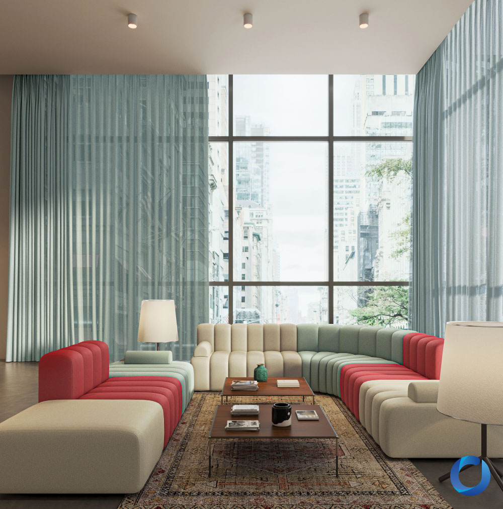 Modern sheer European curtains for luxury urban interiors. Integra Collection