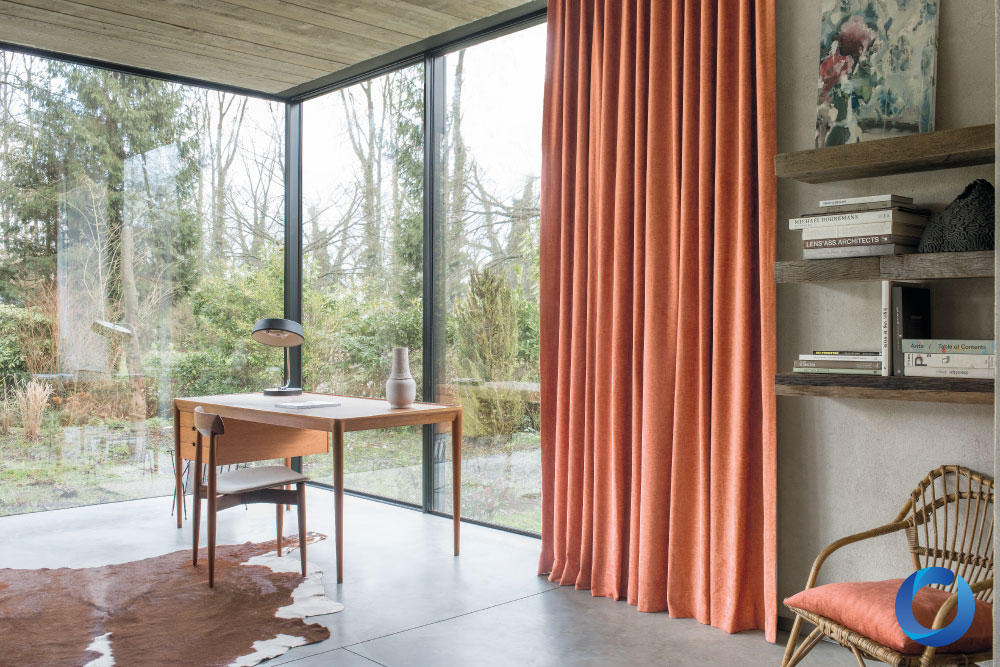Luxury velvet curtains for modern rustic home interiors. Jet Set Collection