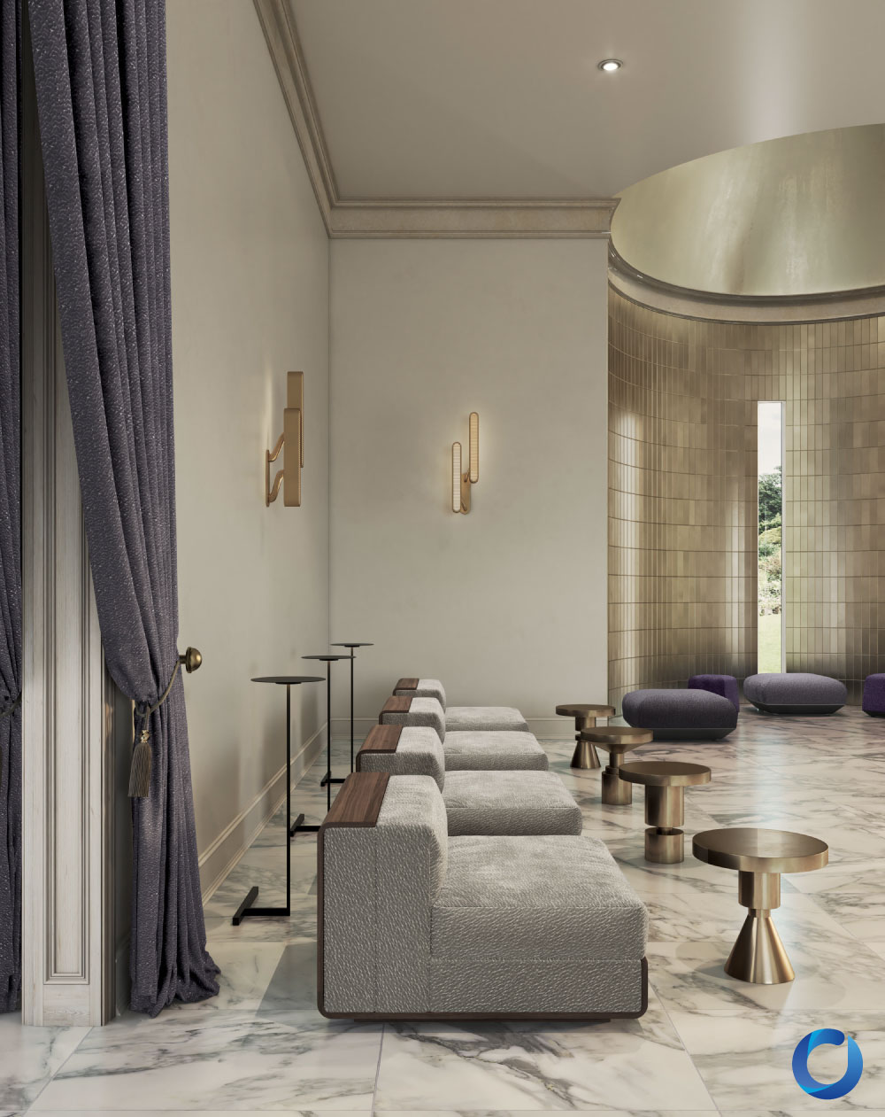 Luxury textured drapes for elegant modern classic interiors. Neolux 1000x1261