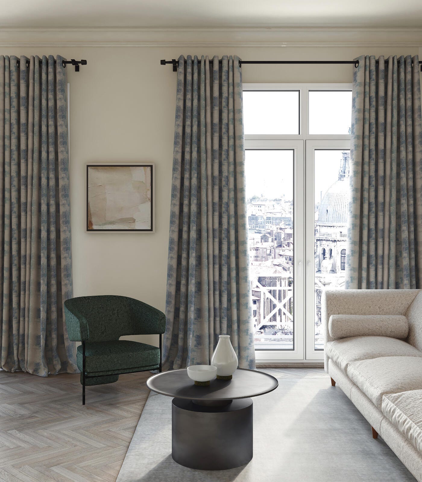 Patterned curtains