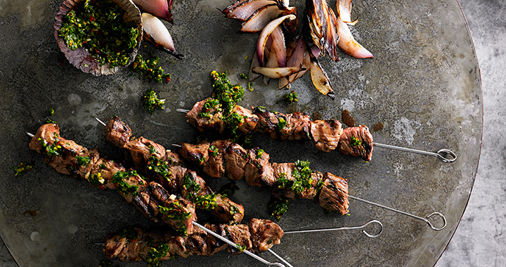 Garlic-and-oregano-lamb-skewers-with-chimichurri-summary-image