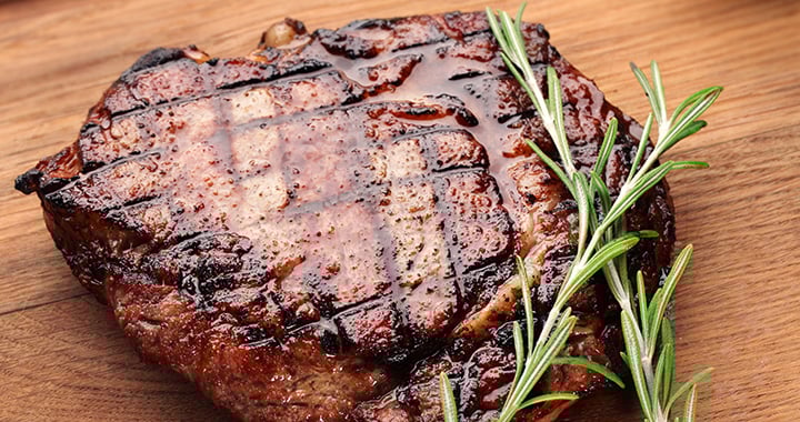 BBQ Cape Grim Scotch Fillet with Spinach Red Wine Jus