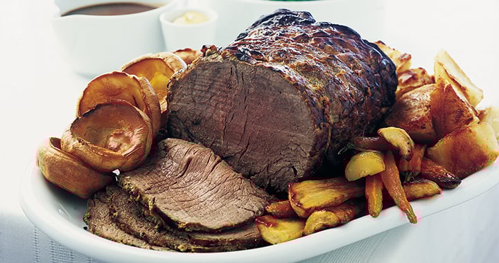 Rosemary garlic and mustard roast beef