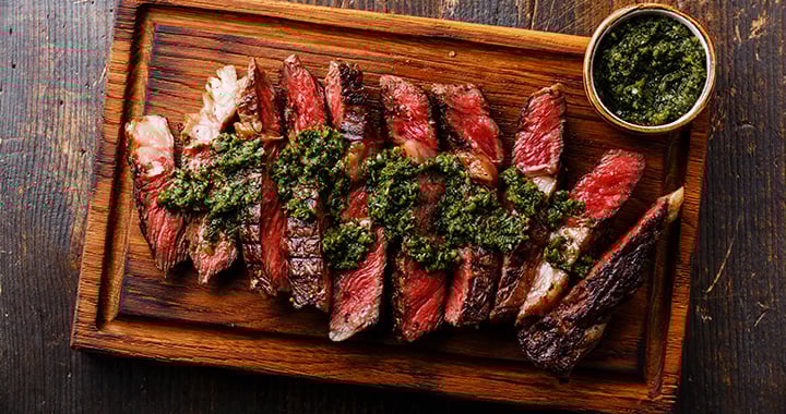 sirloin beef with chimichurri
