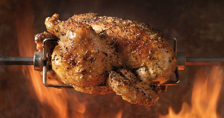 BBQ Rotisserie Chicken With Lemon Thyme And Garlic