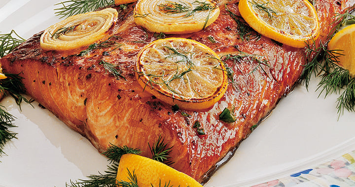 Lemon roasted salmon