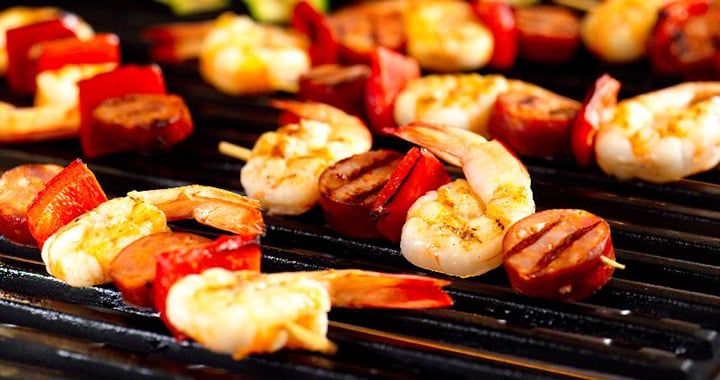 Prawn and Chiorizo skewers